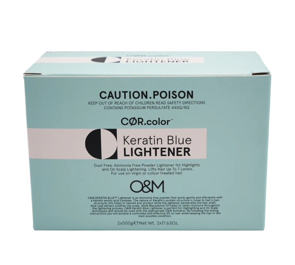 Синяя осветляющая пудра COR.color с кератином, 1000г