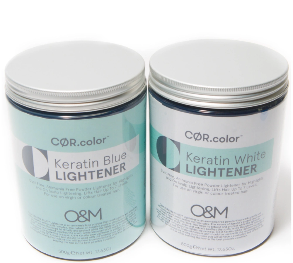 Белая осветляющая пудра COR.color с кератином, 500г